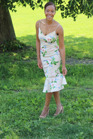 Tropical Floral Sweetheart Dress