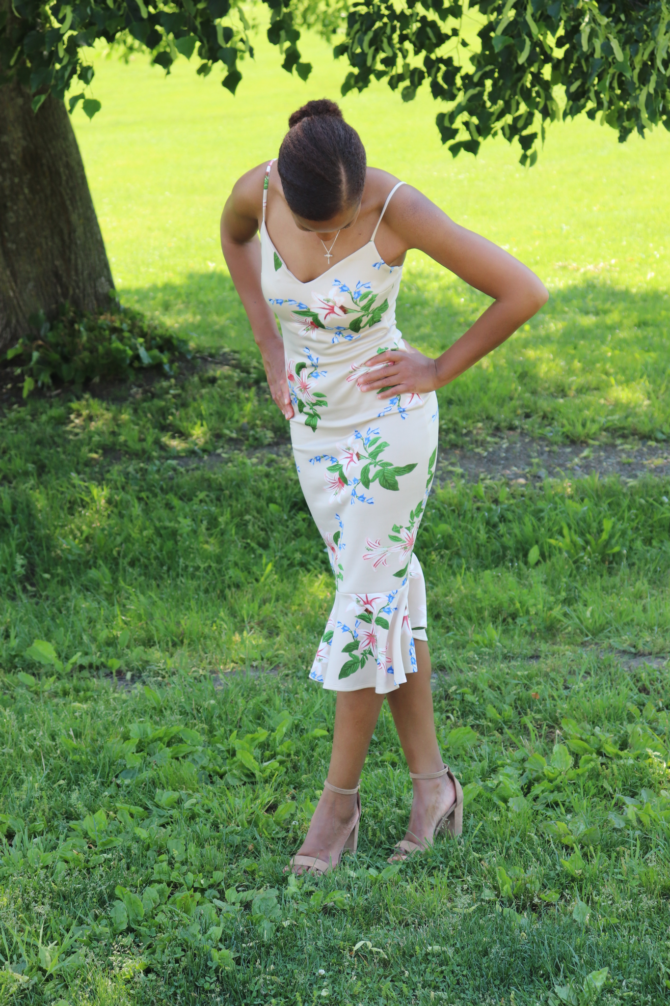 Tropical Floral Sweetheart Dress